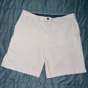 Johnston & Murphy Shorts Mens 38 Khaki‎ Excellent Micro-Check Cotton